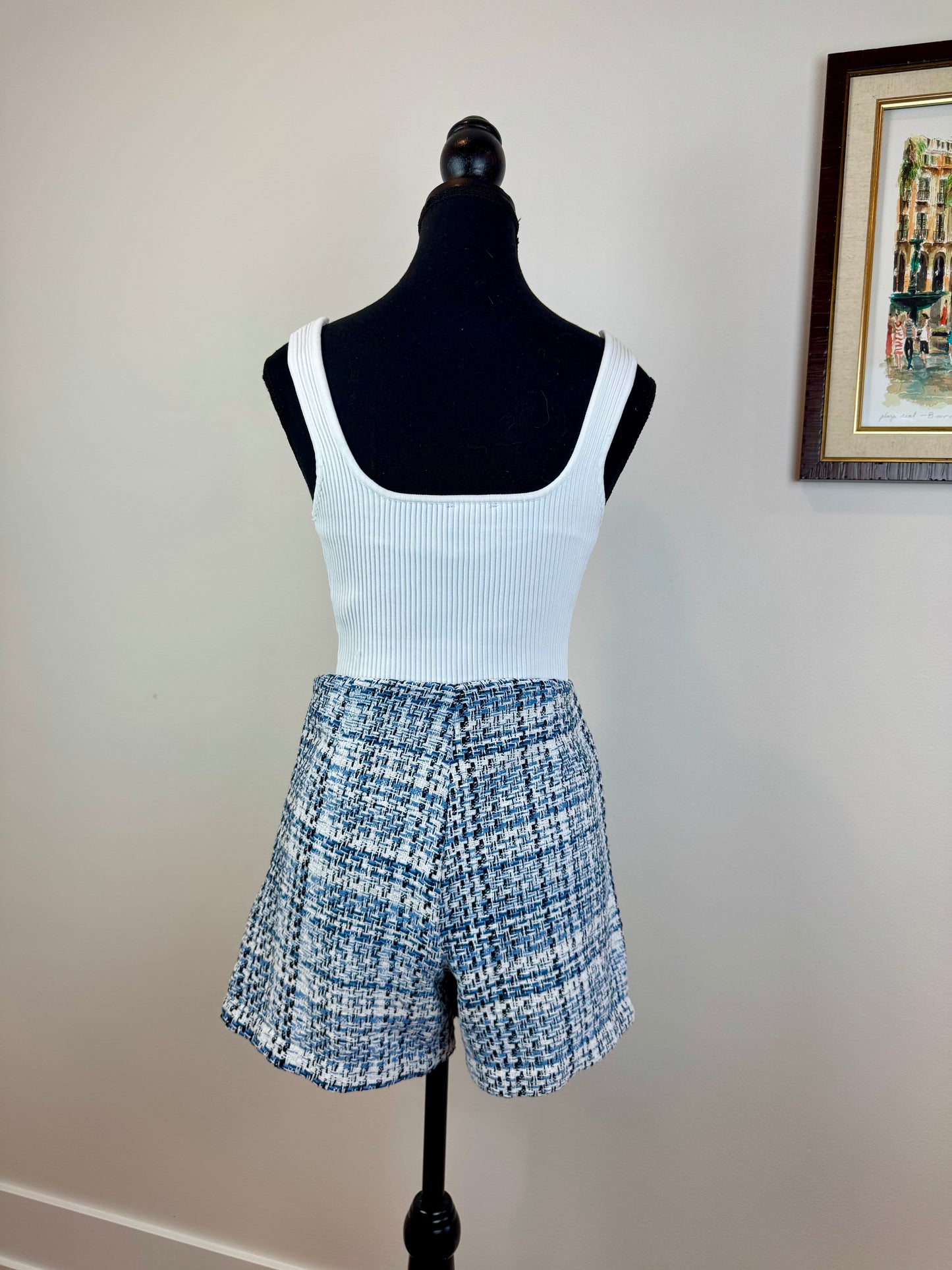 Ensemble haut et short en tweed - Small