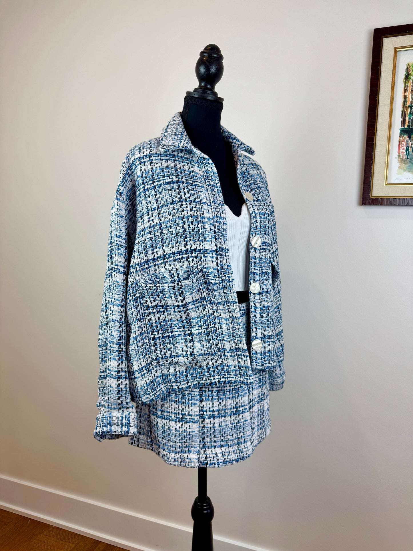Ensemble haut et short en tweed - Small