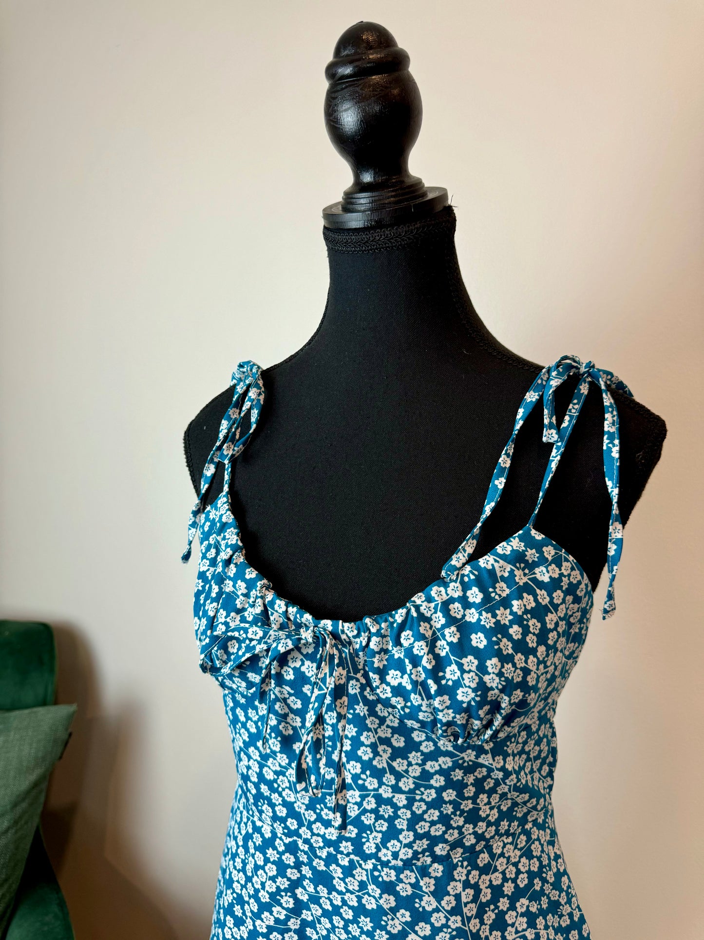Robe fleurie turquoise - Small