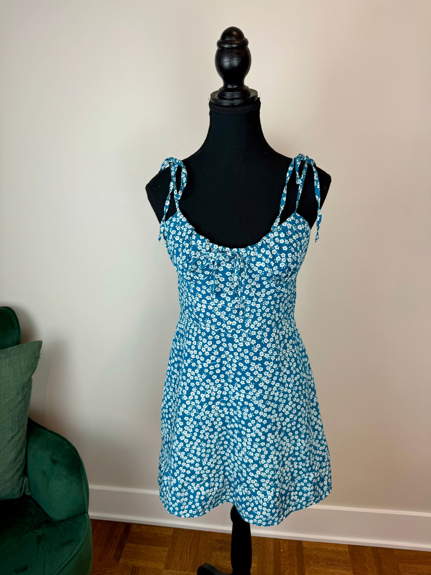 Robe fleurie turquoise - Small