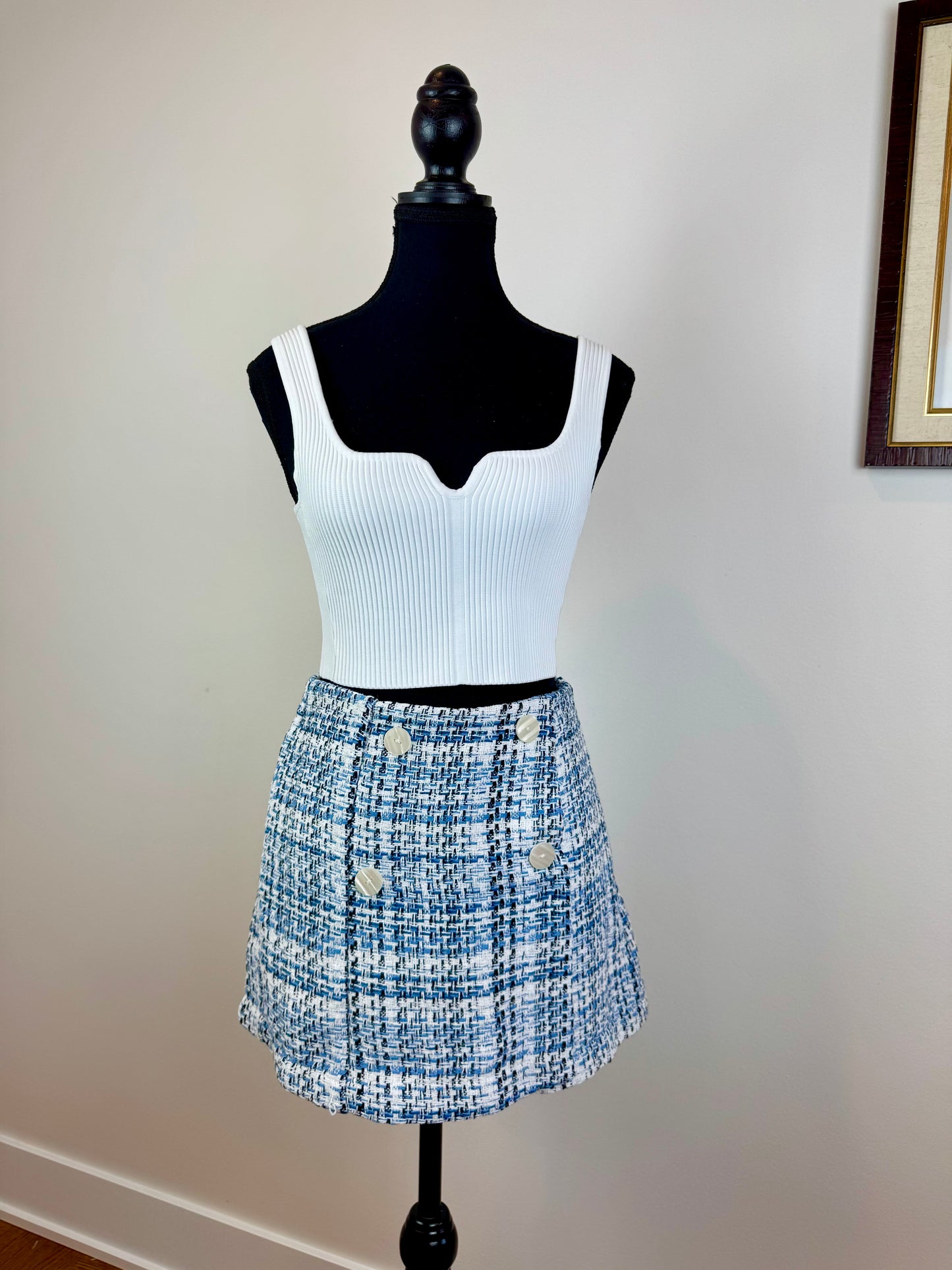 Ensemble haut et short en tweed - Small