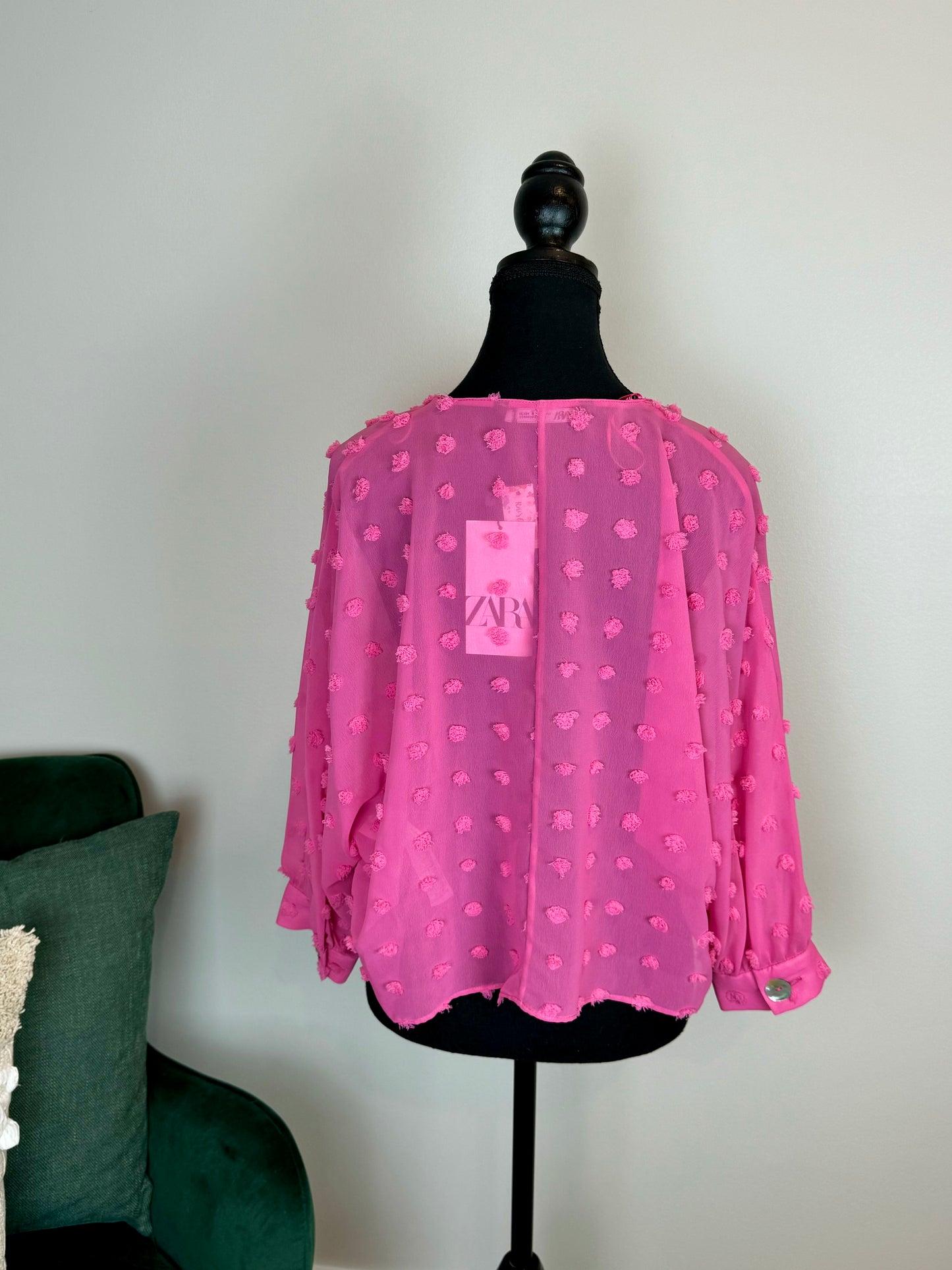 Blouse texturé rose Zara - Small