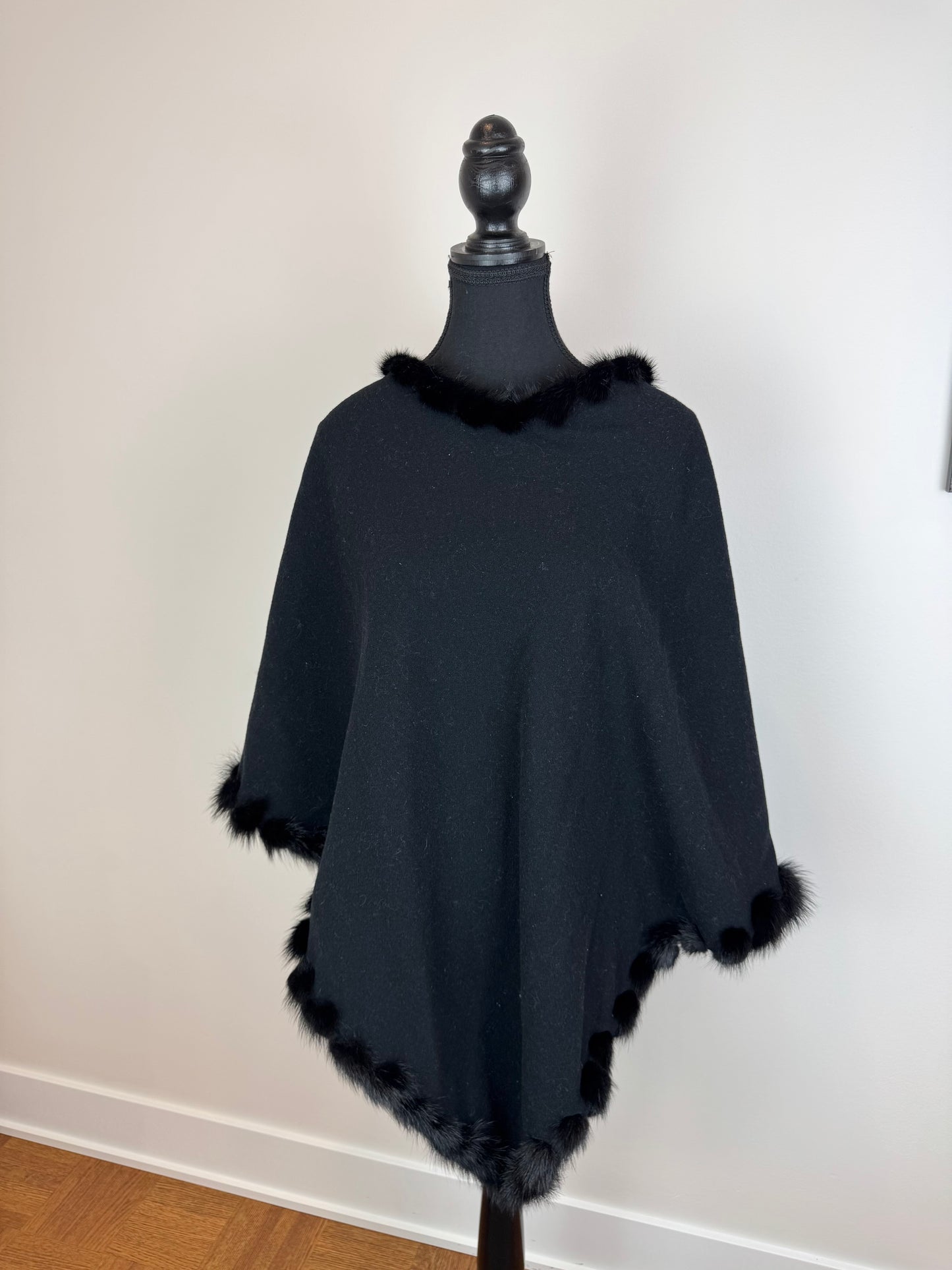 Poncho avec fourrure - one size