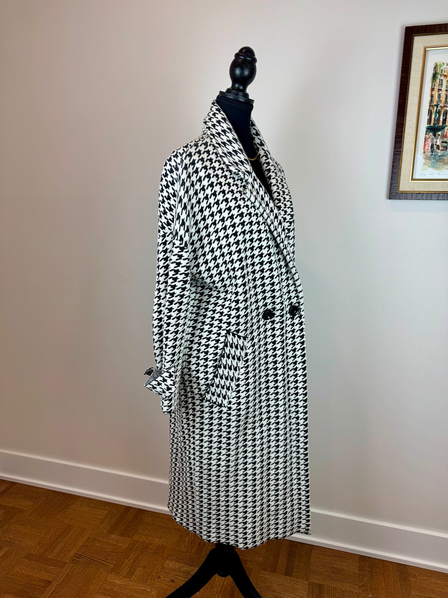 Veston-manteau pied de poule Zara - Small