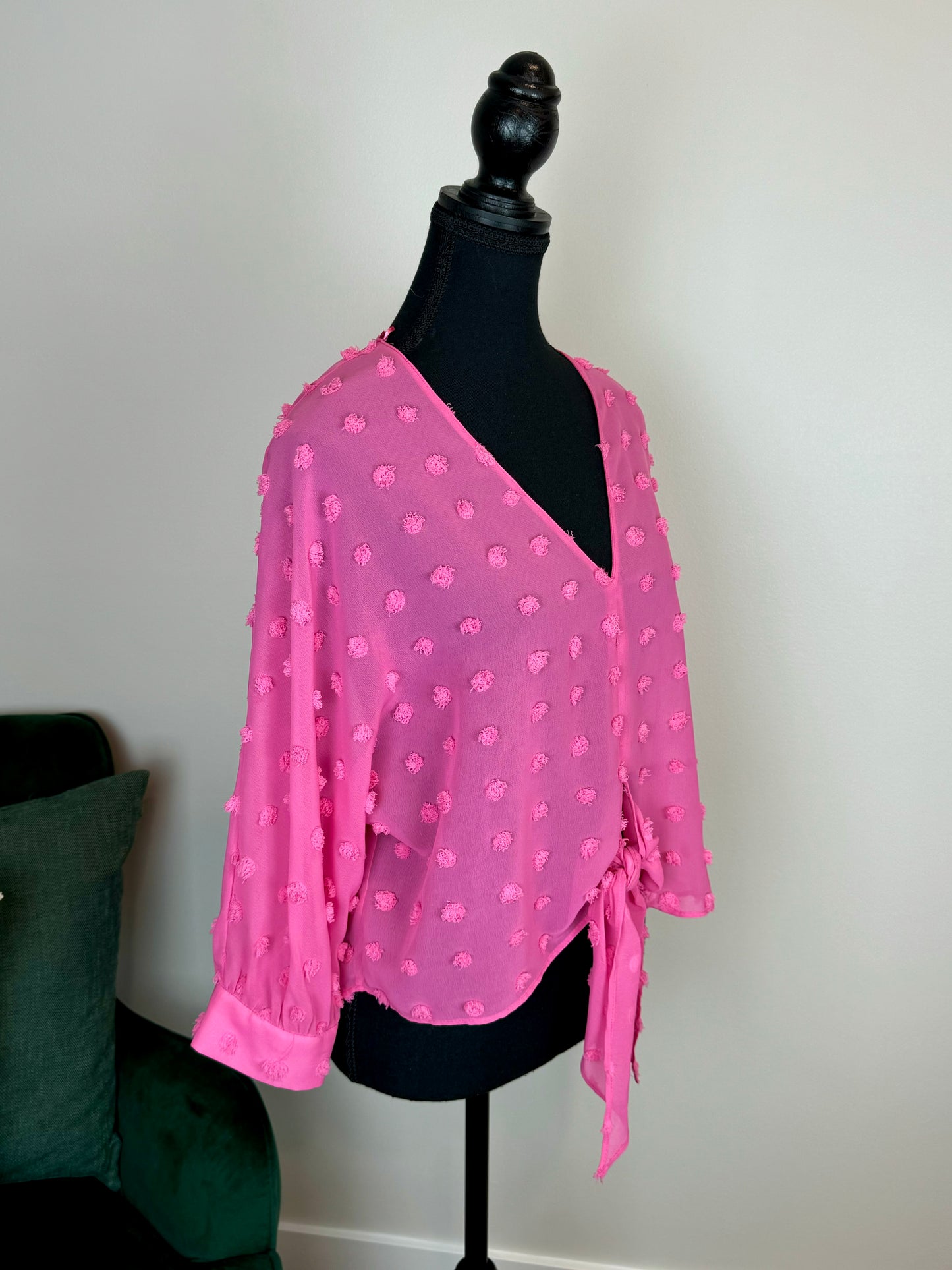 Blouse texturé rose Zara - Small