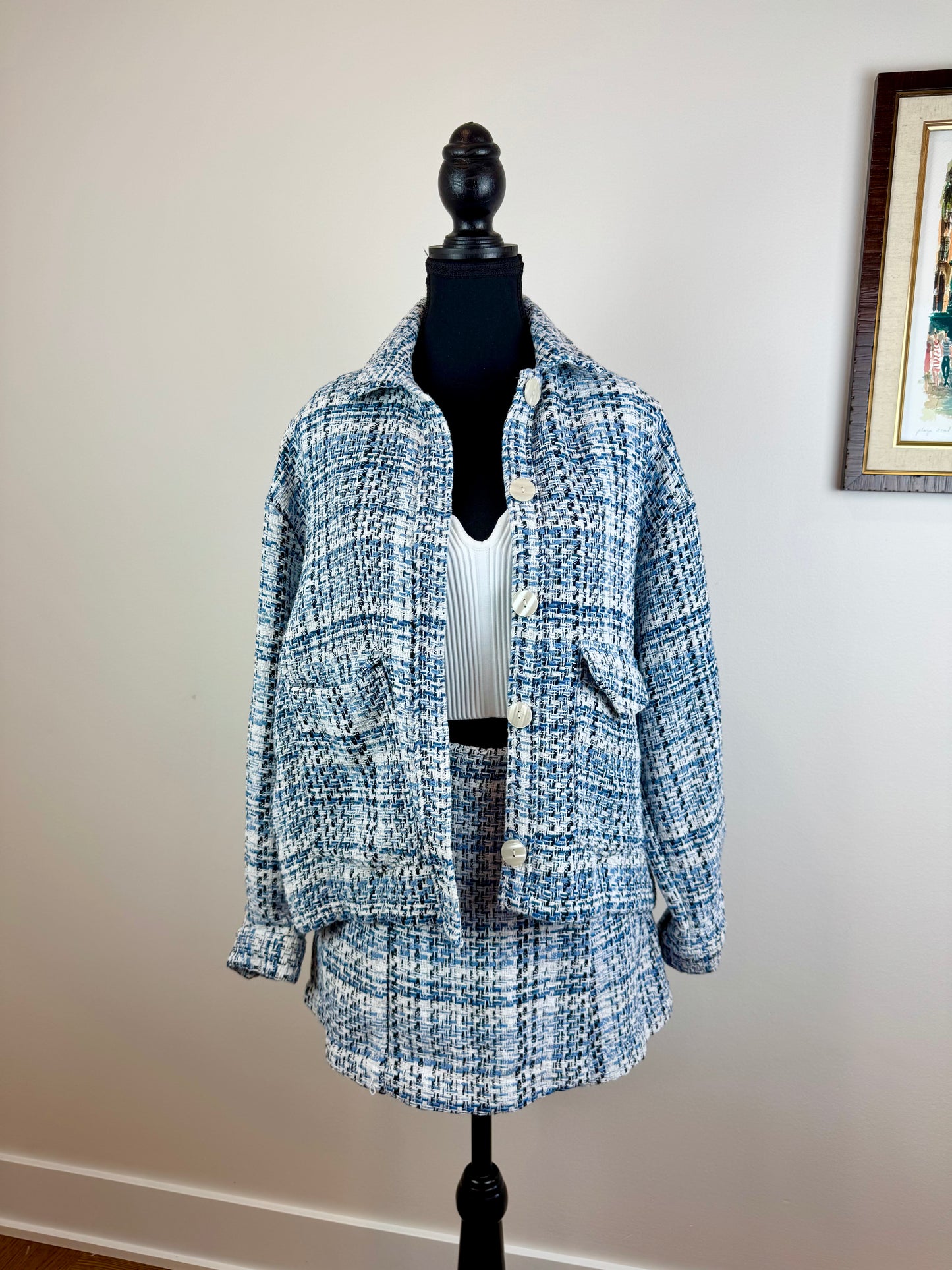Ensemble haut et short en tweed - Small