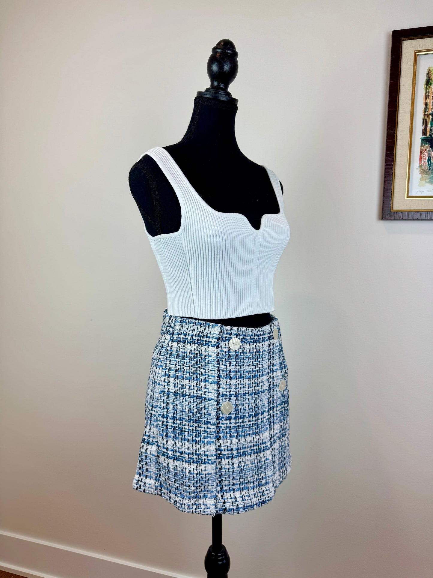 Ensemble haut et short en tweed - Small