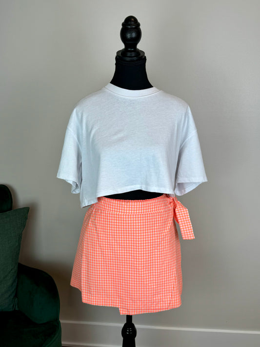 Jupe short orange carotté Zara - Medium