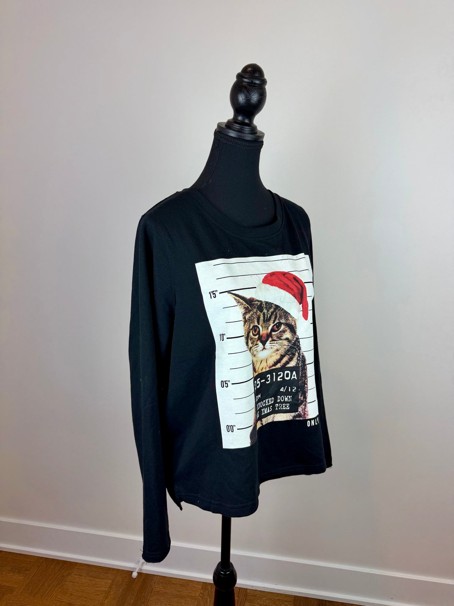 Chandail chat de Noël Only - Médium