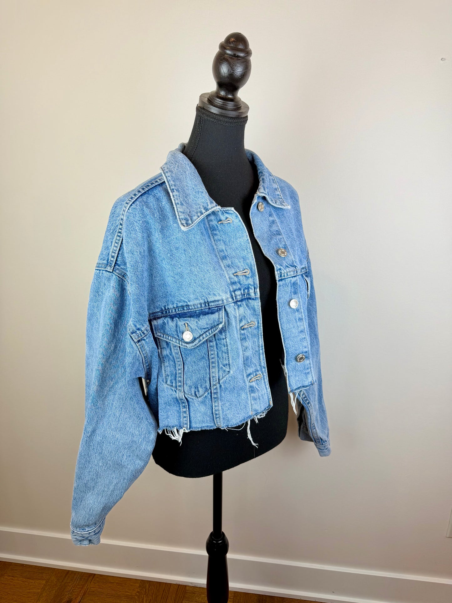 Veste jean écourtée Zara - Médium