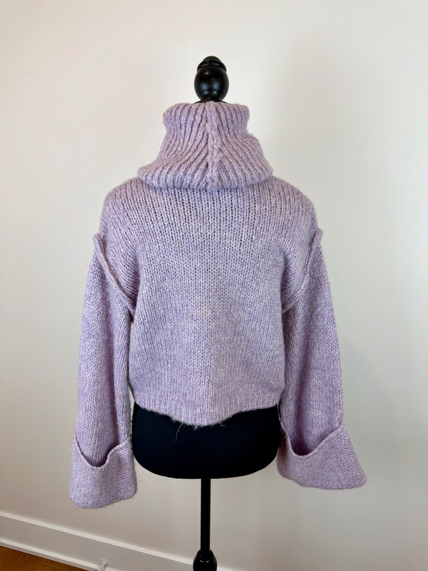 (Chandail tricot col roulé JOËLLE - X-Small
