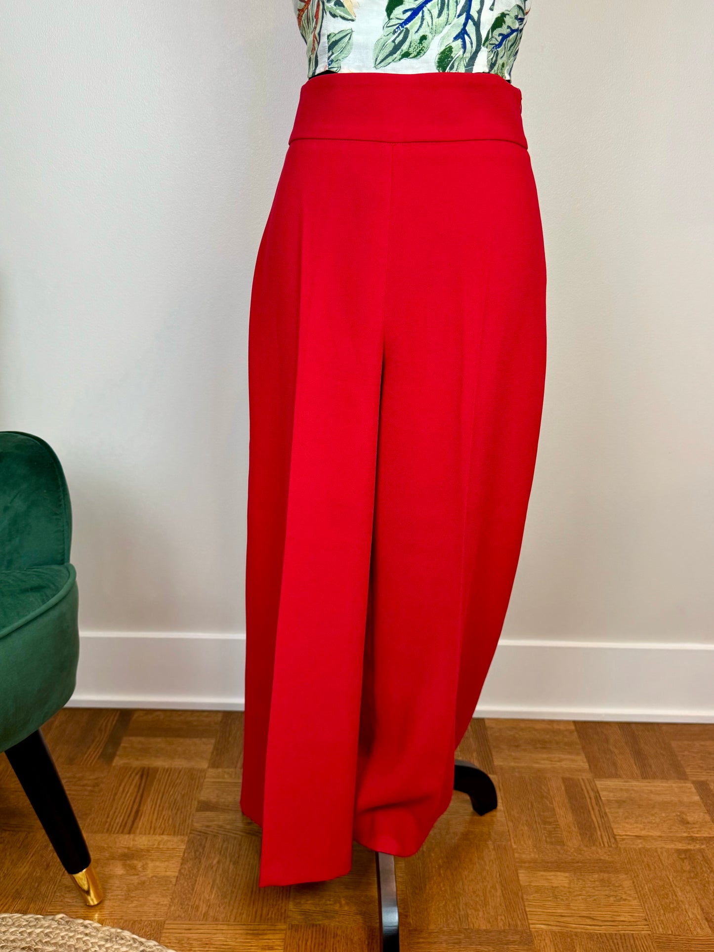 Pantalon rouge évasé Zara - Small