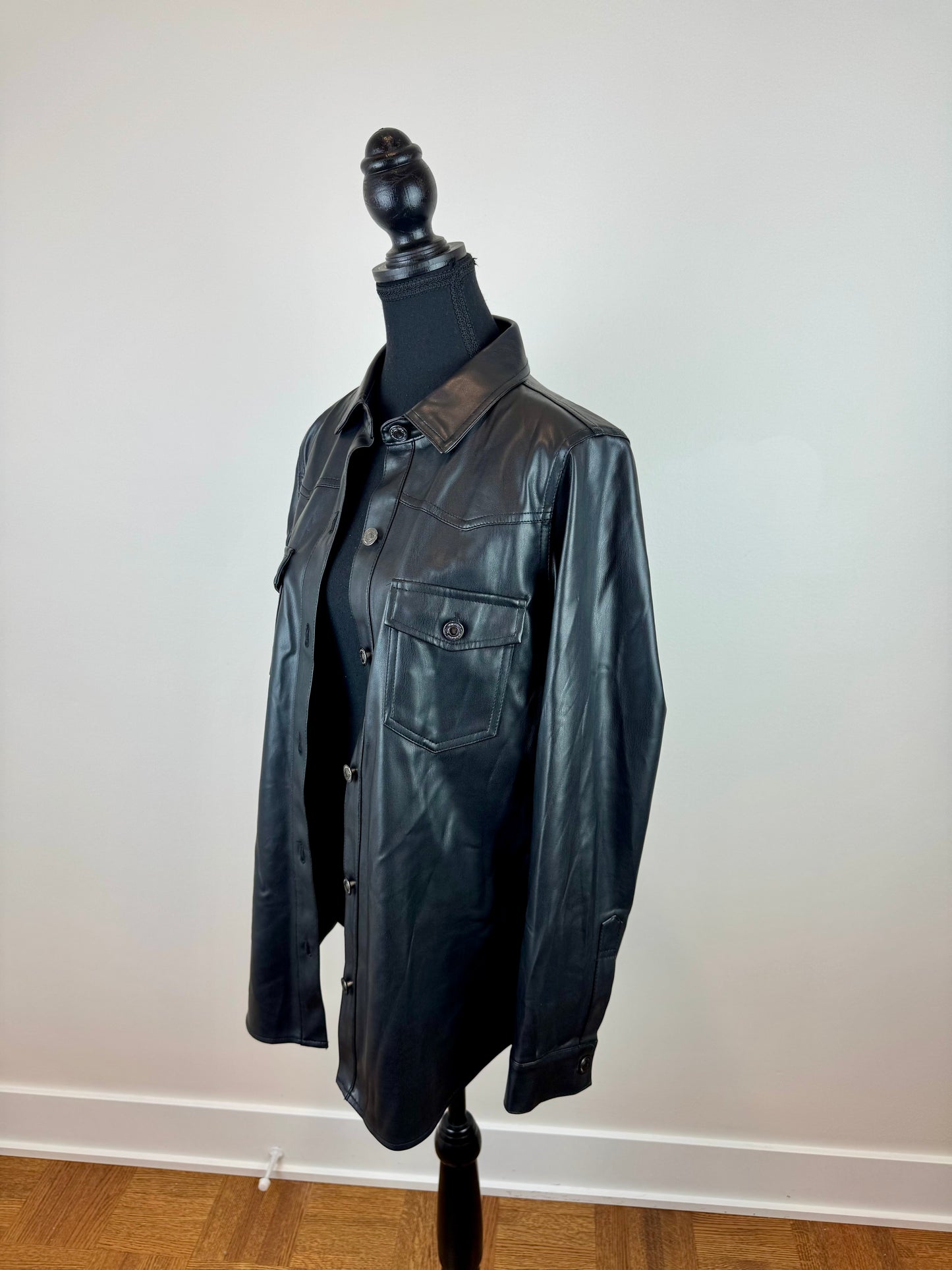 Chemise faux cuir Zara - Small