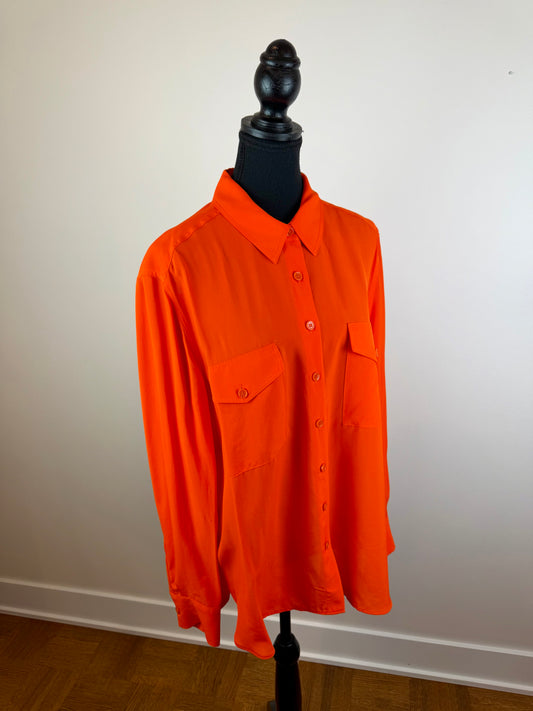 Blouse fluide Zara orange vibrant - Large