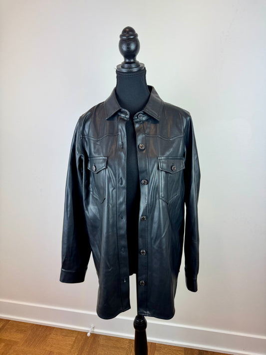 Chemise faux cuir Zara - Small