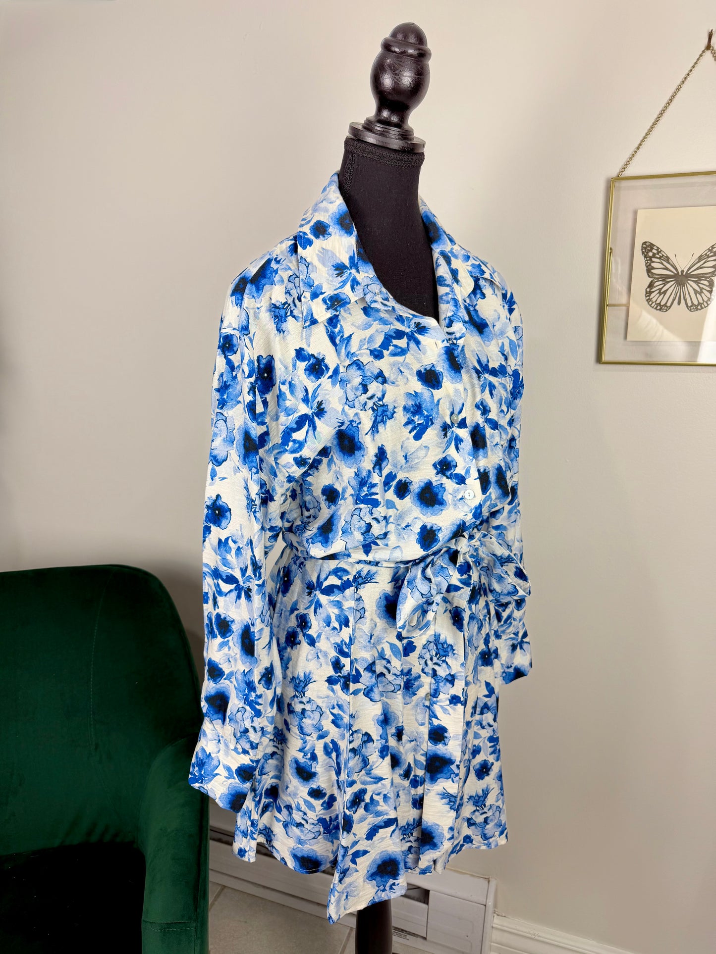 Robe chemise fleurie H&M  - Médium
