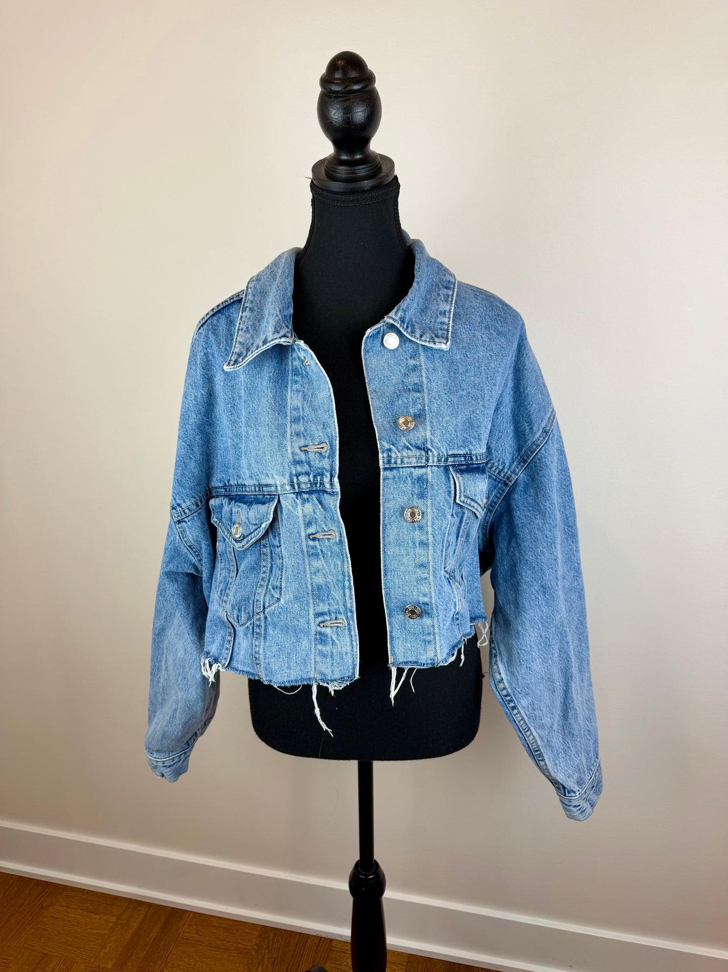 Veste jean écourtée Zara - Médium