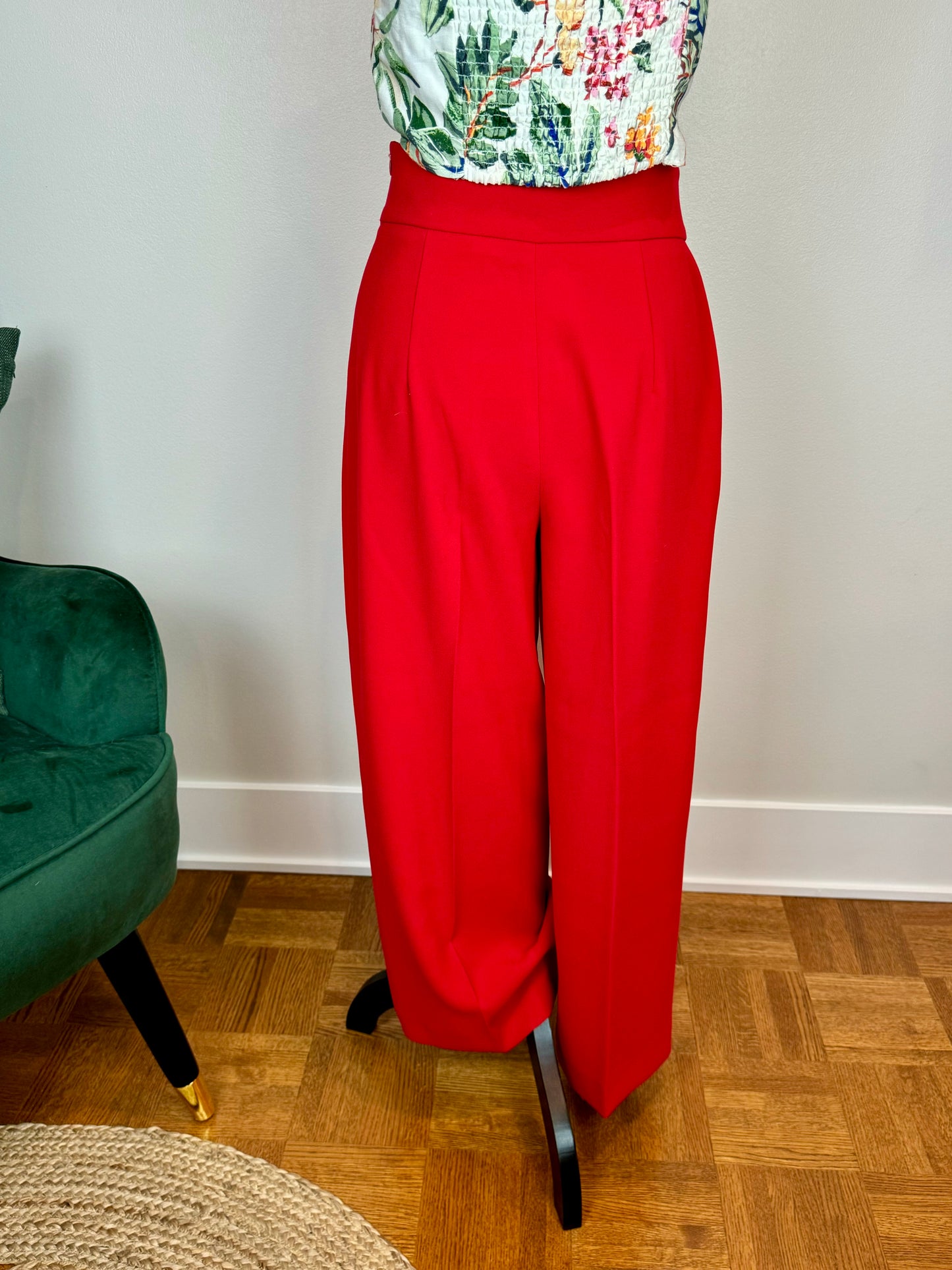 Pantalon rouge évasé Zara - Small