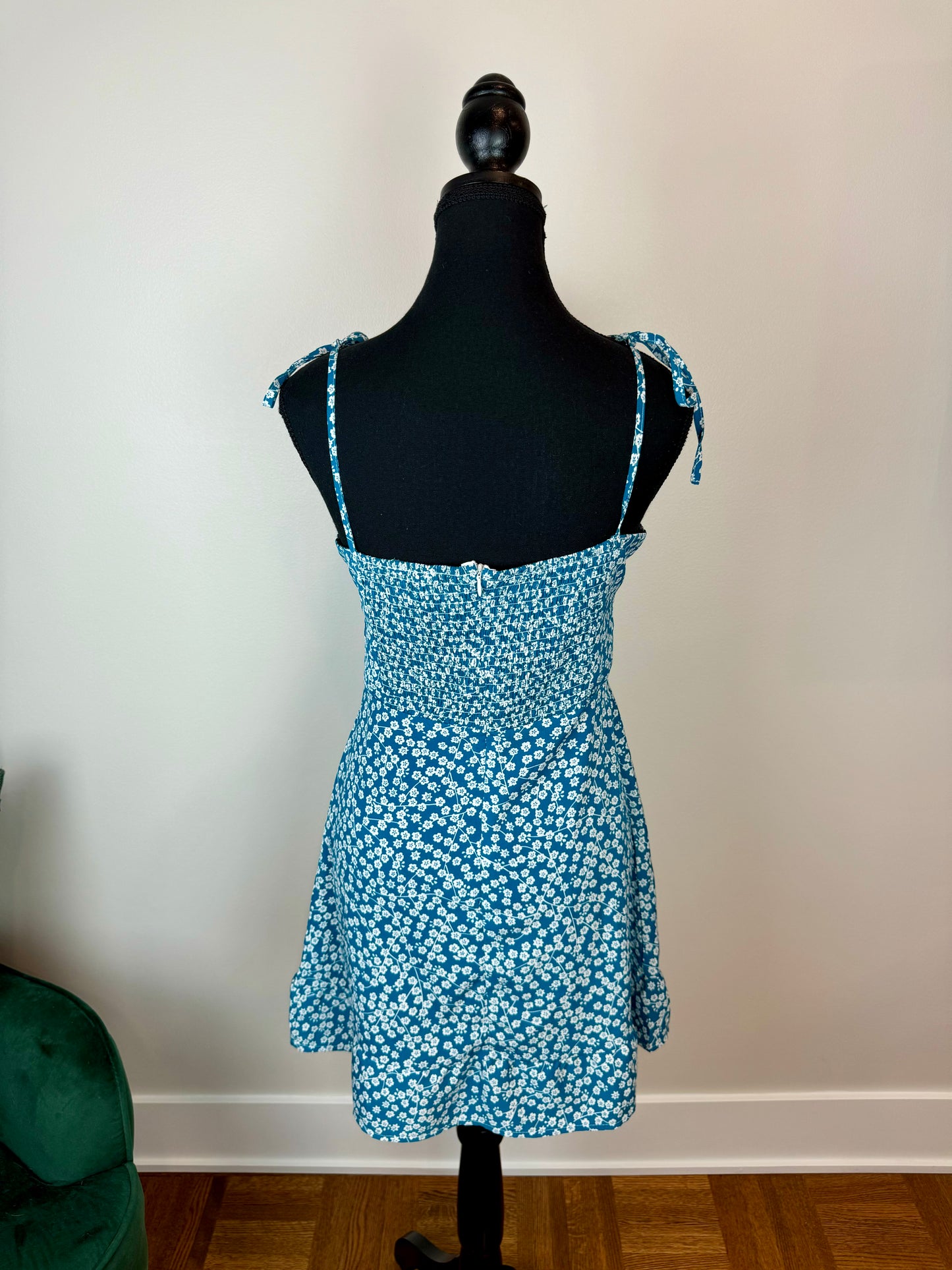 Robe fleurie turquoise - Small