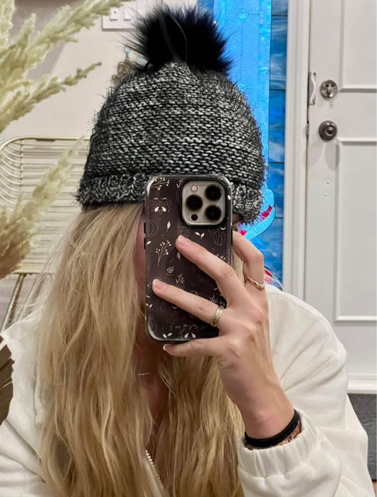 Tuque avec vrai fourrure