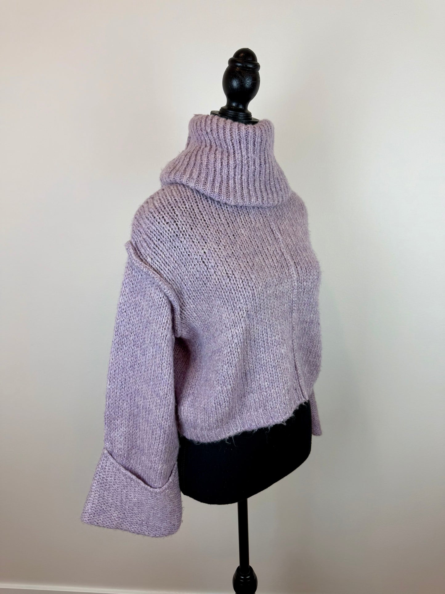 (Chandail tricot col roulé JOËLLE - X-Small