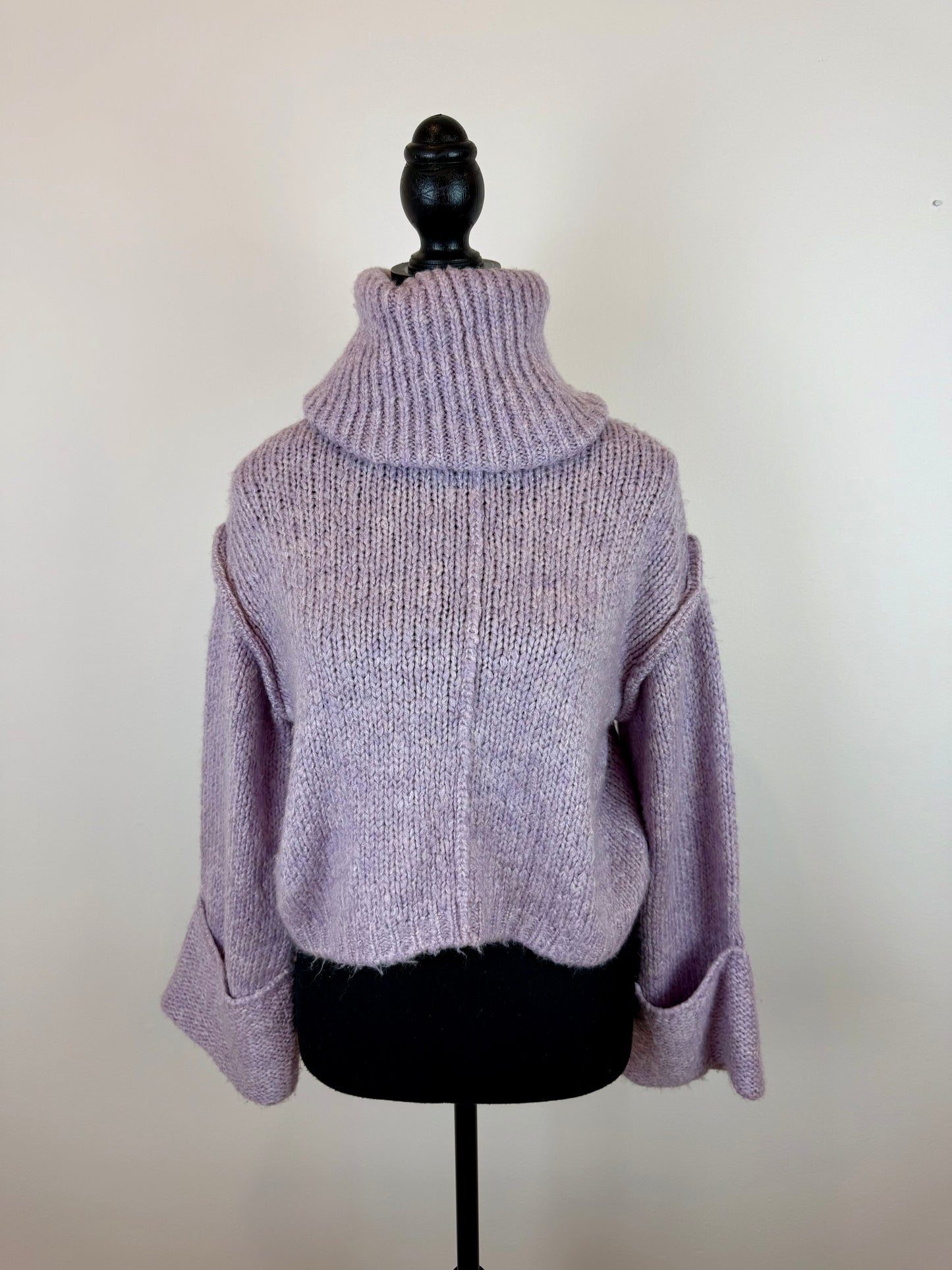 (Chandail tricot col roulé JOËLLE - X-Small