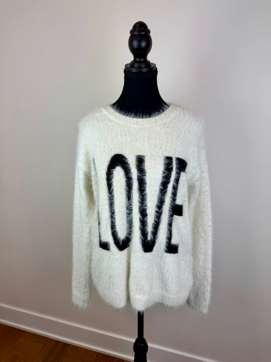 Chandail duveteux Love - Small
