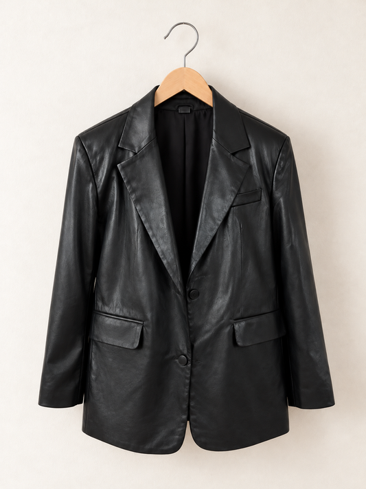 Veston grande taille faux cuir Future Collective - Médium