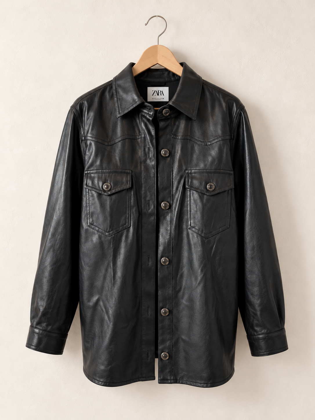 Chemise faux cuir Zara - Small