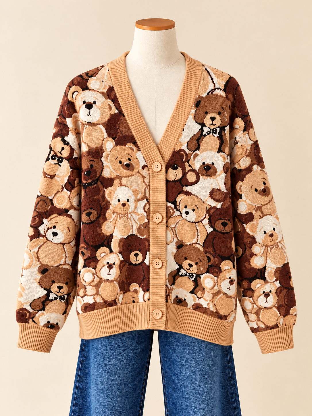 Cardigan imprimé ourson Twik - Large
