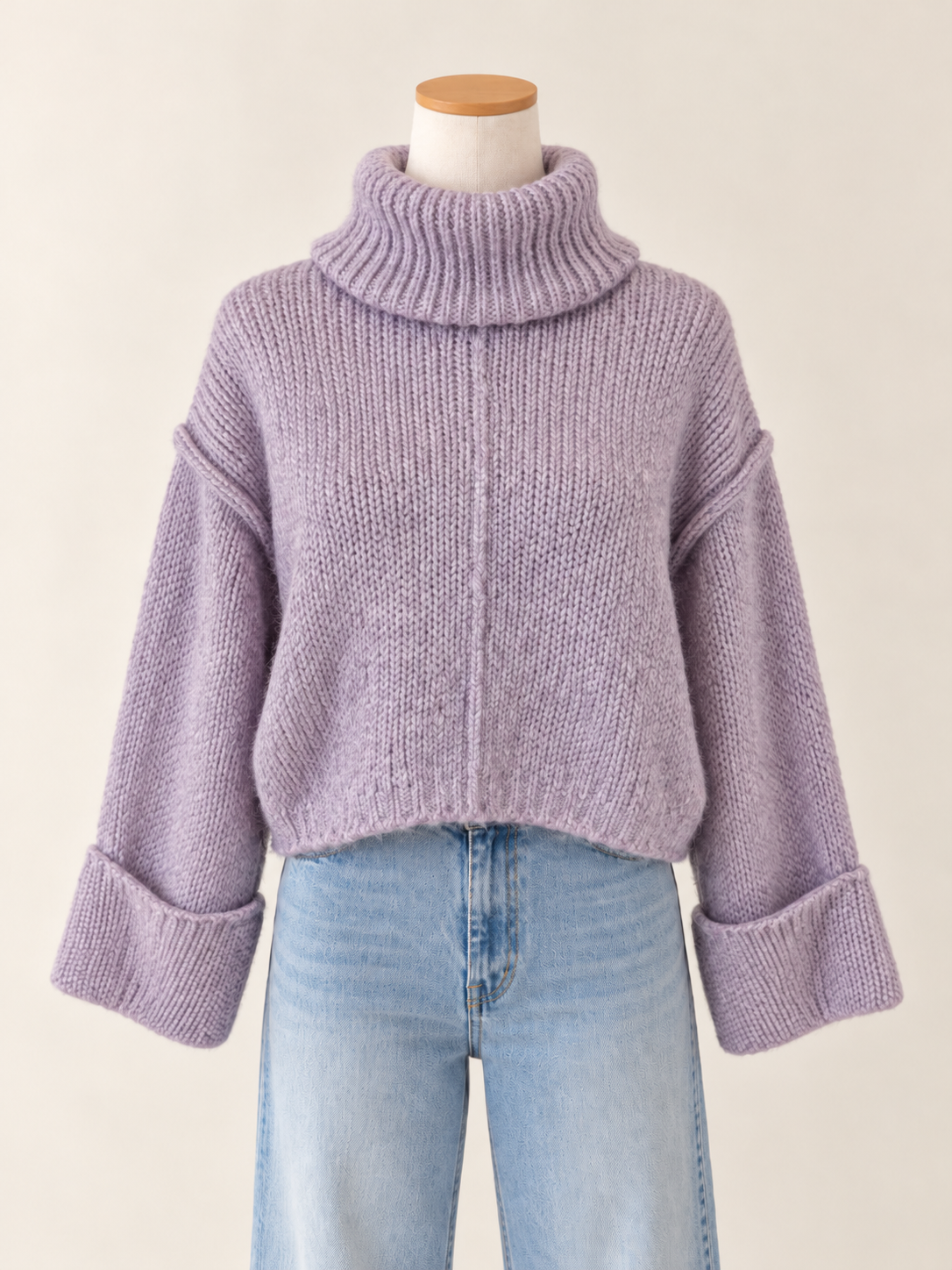 Chandail tricot col roulé JOËLLE - X-Small