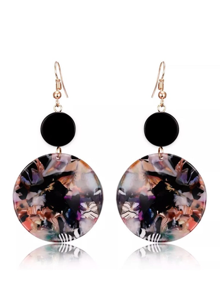 Boucles d'oreilles - Double rond acrylique – Riri's Closet